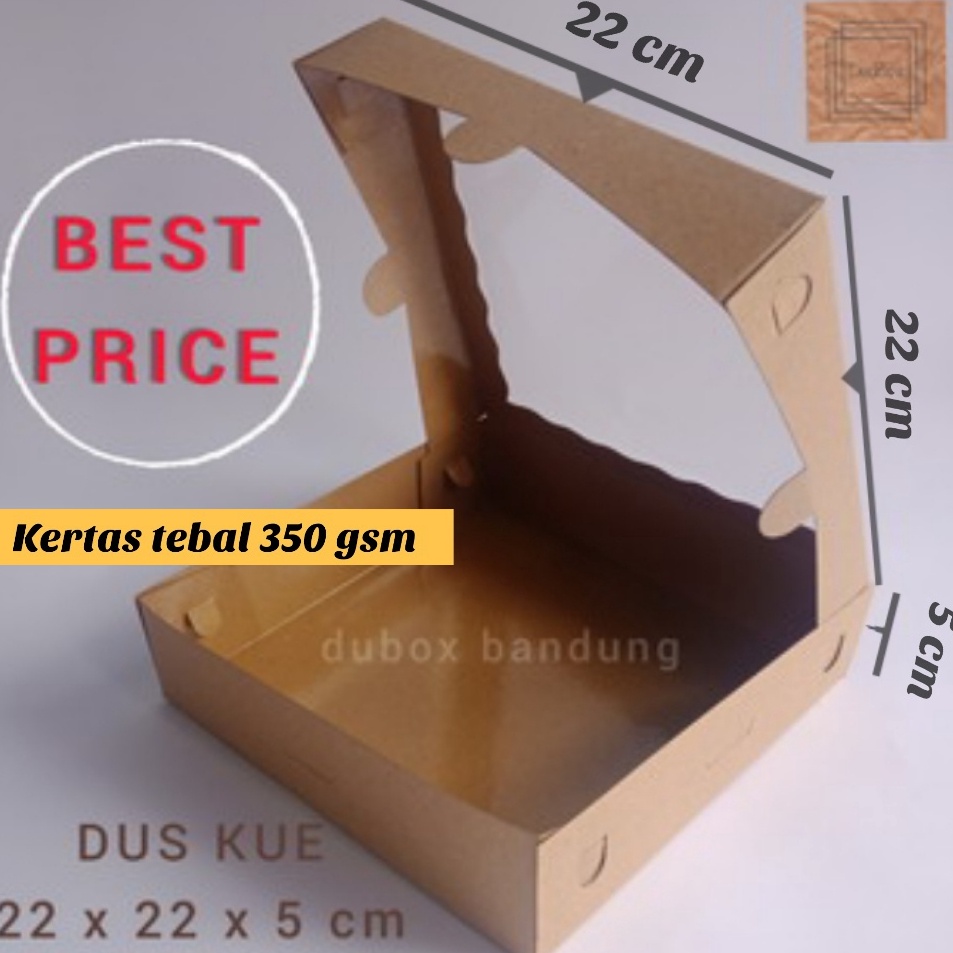 

Hanya Untuk Anda DUS BROWNIES 22x22x5 cm 1pak1pcs DUS KUE DUS MAKANAN DUS BOLU DONAT DUS KEMASAN dus bolu