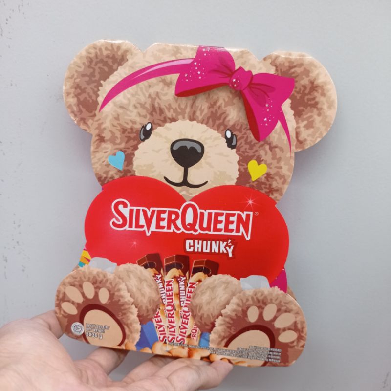 Coklat Silver Queen Valentine/Silverqueen beruang/coklat Silverqueen/Coklat beruang