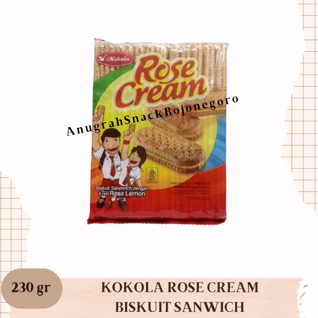 

Kokola Rose Cream Biskuit Sandwich dengan Krim Lemon 230gr