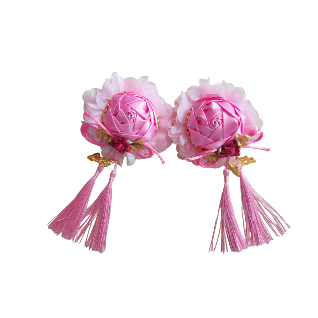 Hairclip imlek anak dewasa cepol Chunli jepit rambut sincia imut 2pcs