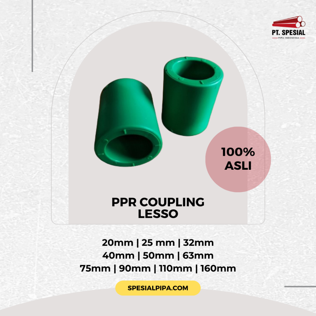Sock Coupling PPR Lesso Fitting Sambungan Pipa PPR