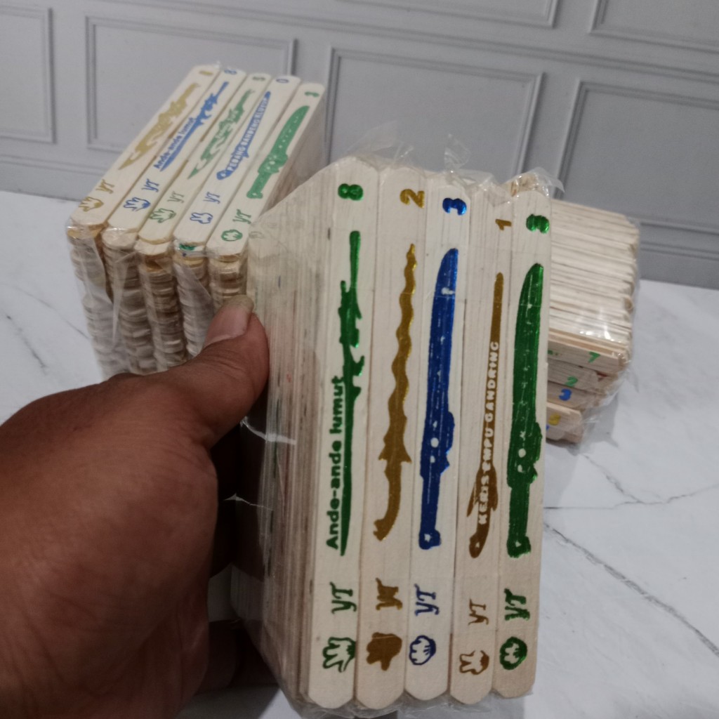 250Pcs Mainan Stik Adu Sablon Pedang