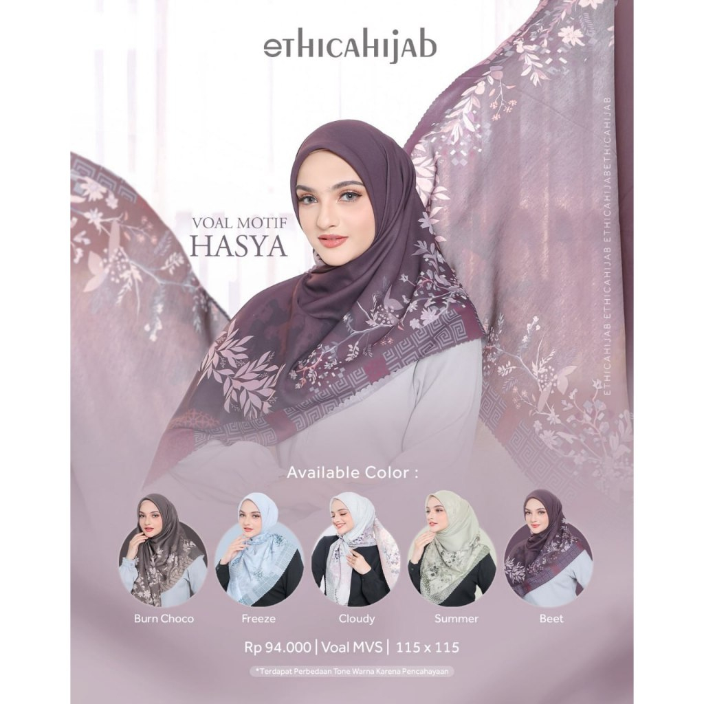 ETHICA VOAL MOTIF HASYA - ETHICA HIJAB SEGIEMPAT MOTIF