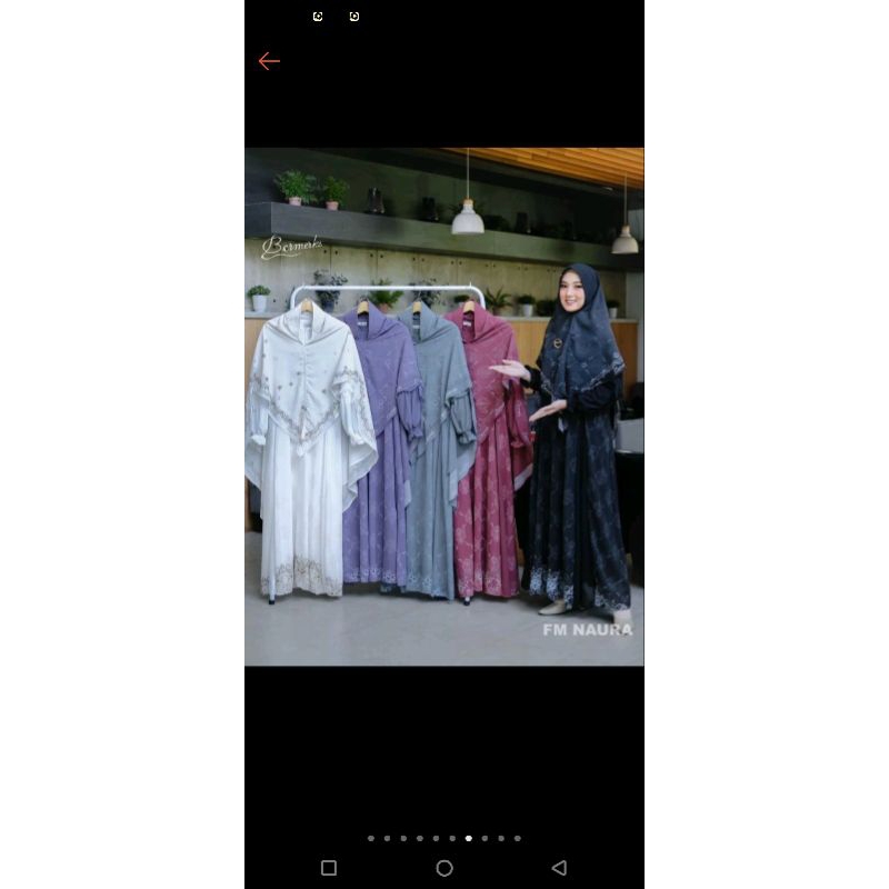 sania naura pamela aluna muslimah gamis set syari modern original bermerkssyari full ceruty khimar p