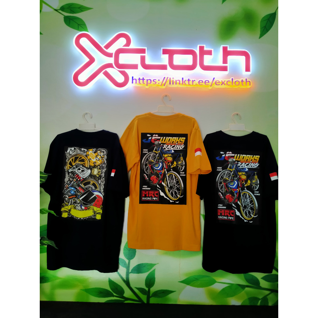 Kaos sablon Pria custom Racing