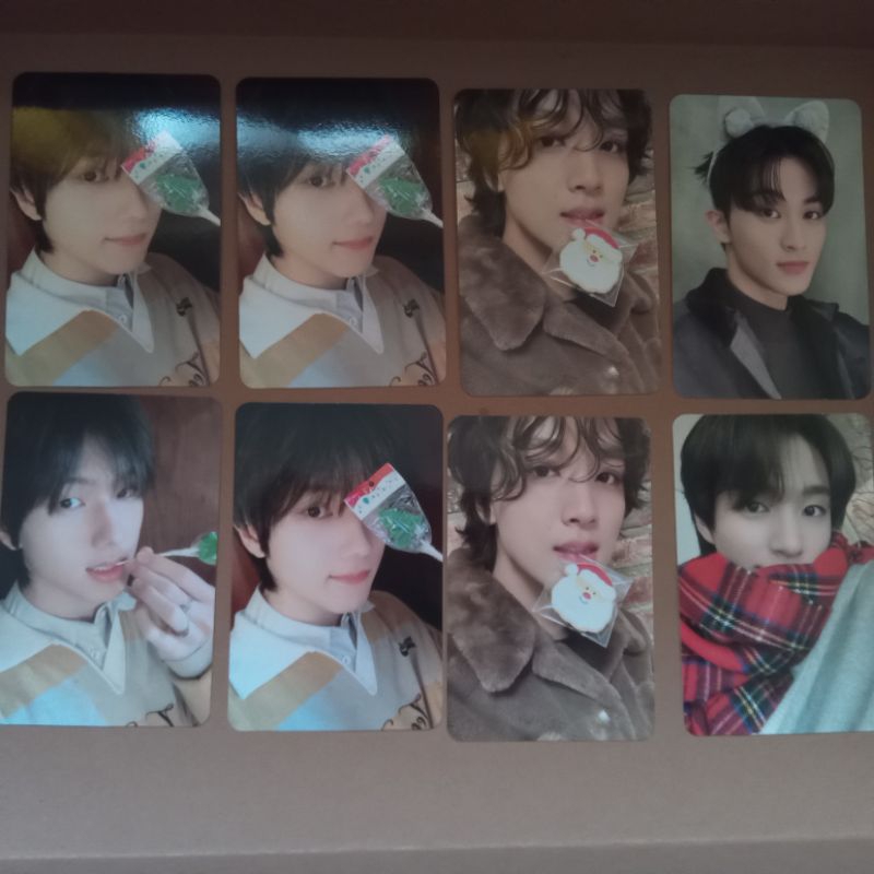 READY INA | OFFICIAL PHOTOCARD PINK CHRISTMAS JENO MARK HAECHAN JISUNG NCT DREAM PC SELIMUT BEAR