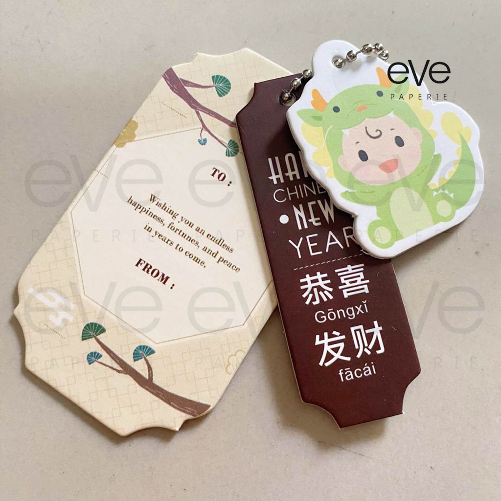 10 PCS Tag Imlek Premium | Tag Tebal Imlek | Hang Tag Imlek | CNY Tag Tebal | Kartu Ucapan Imlek | T