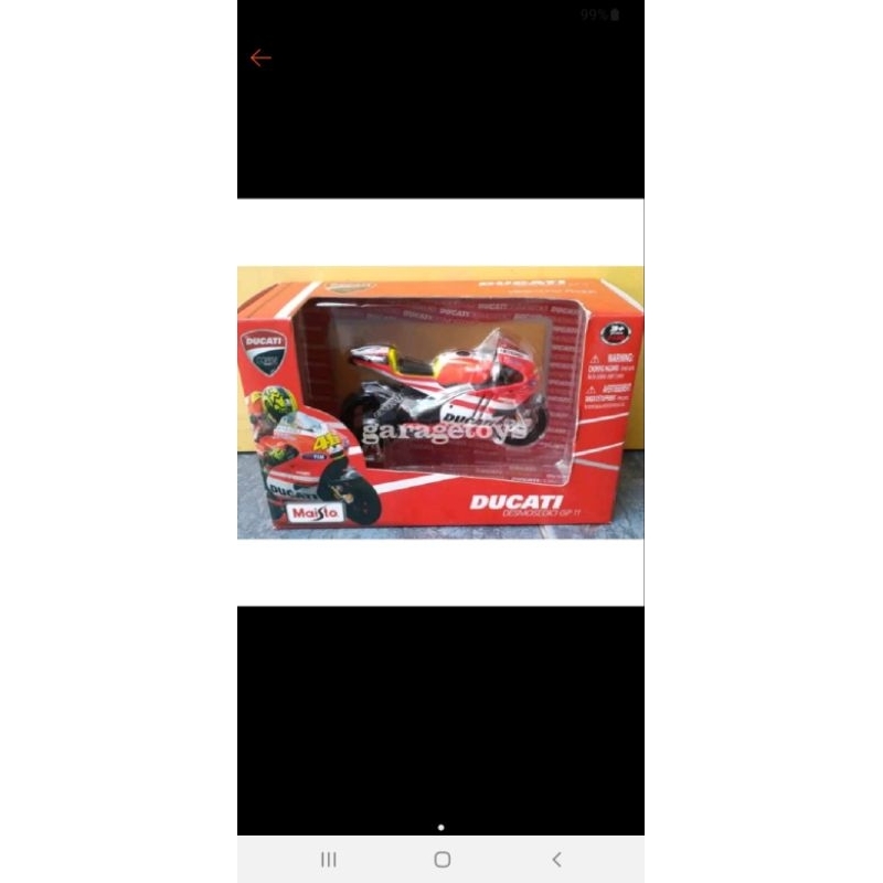 Maisto 1:18 Diecast MOTOGP 2011 Ducati Desmosedici Valentino Rossi