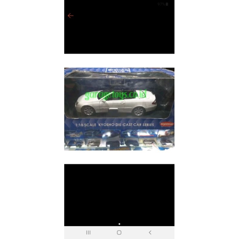 Kyosho 1:18 Diecast Mercedes Benz CLK Cabriolet