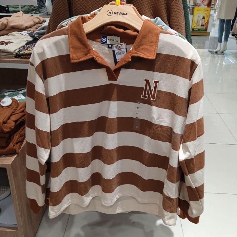 NEVADA Sweater Polo Vintage Wanita original matahari