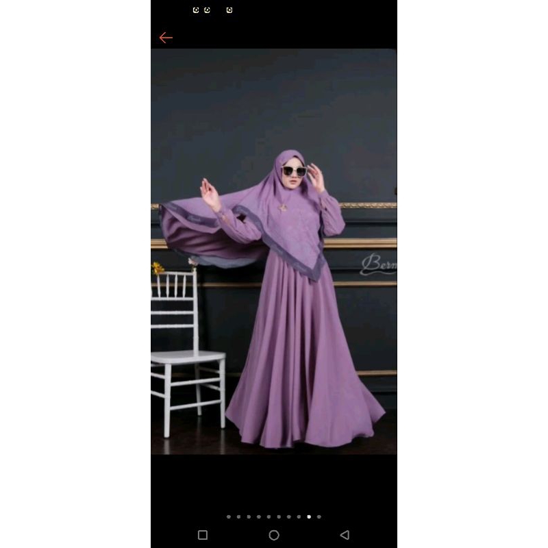puspita/mazaya/fathia gamis set syari modern original bermerkssyari full ceruty kancing karet khimar
