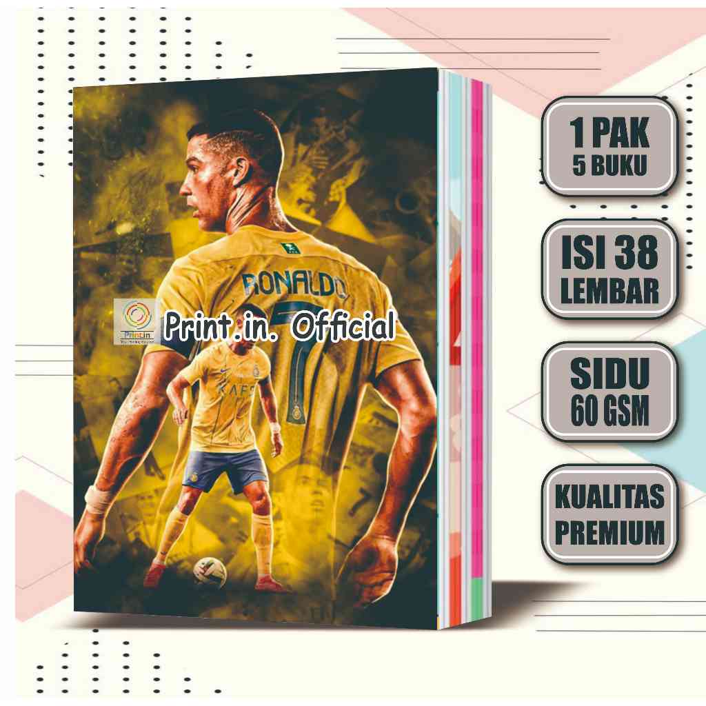 

Buku Tulis Custom Ronaldo CR7 38 Lembar / Buku Tulis Sekolah