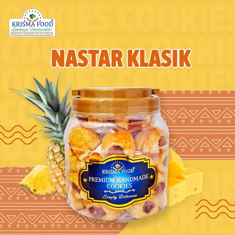 

Krisma Food Nastar 350g ( Wijsman Butter ) Nastar Nyonya Nastar Klasik Premium Handmade Cookies