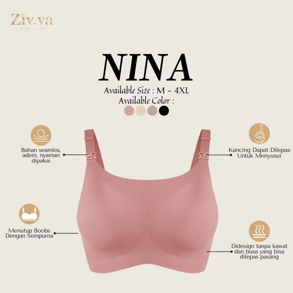[ZIV.VA] Nina - Bra Menyusui | Bra Wanita | BH Menyusui | BH Wanita | Bra Busui | BH Busui | Bra Jum