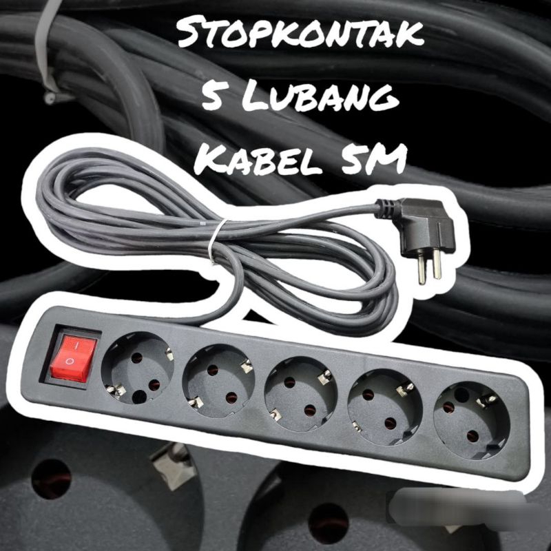 stopkontak kabel 5lubang 5meter