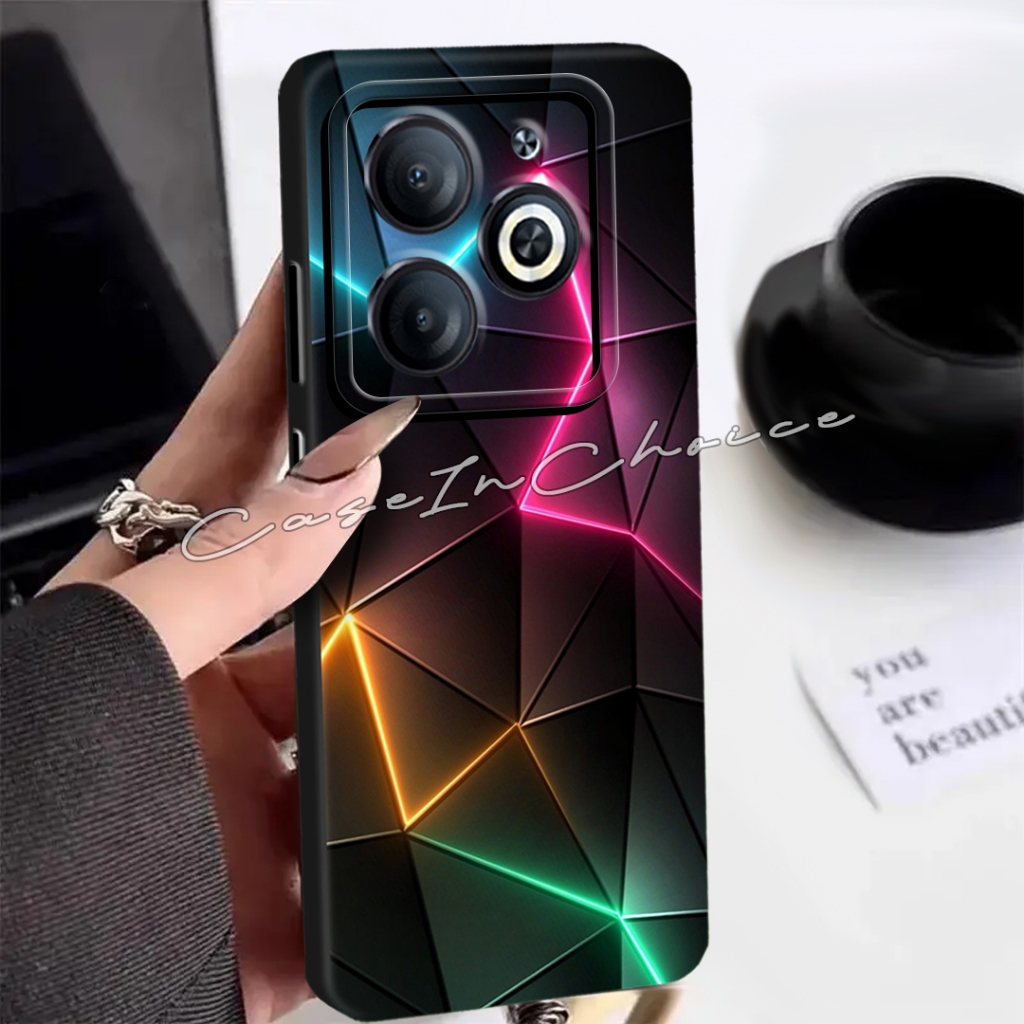 case hp infinix smart 8 terbaru motif aesthetic abstrak art black kolase hitam putih streetwear hype