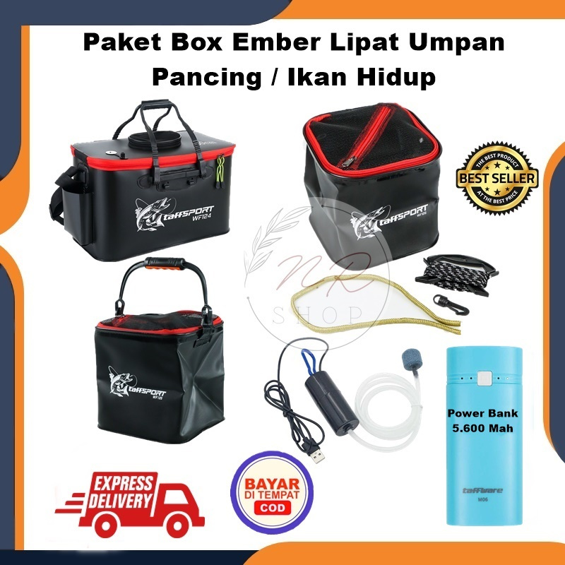 Tas Pancing Tempat Untuk Udang Tas Mancing Perlengkapan Memancing / Tempat Umpan Ikan Hidup