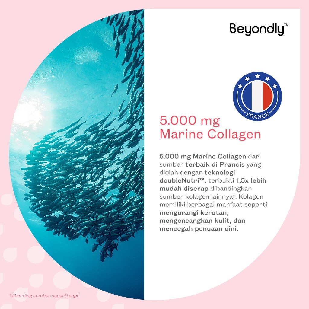 Beyondly Paragon Fitclair Collagen Drink kandungan 5.000 mg Marine Collagen Peptide