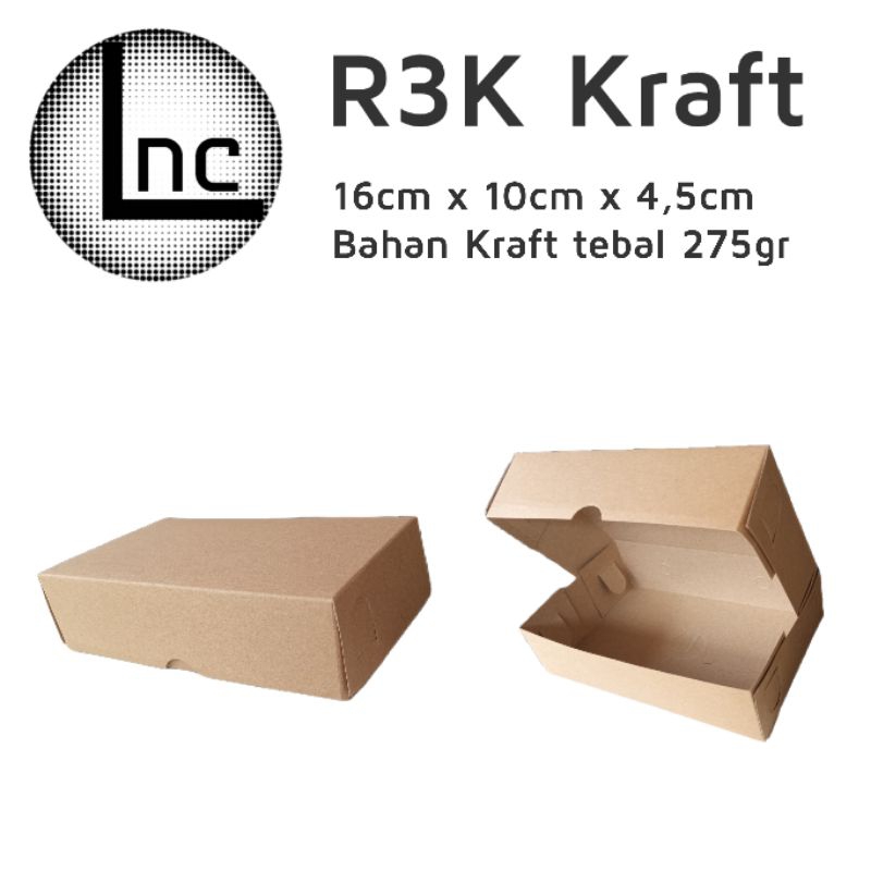 

Dus coklat kraft / Dus kue / Dus kemasan / ukuran 16x10x4,5 R3K LNC