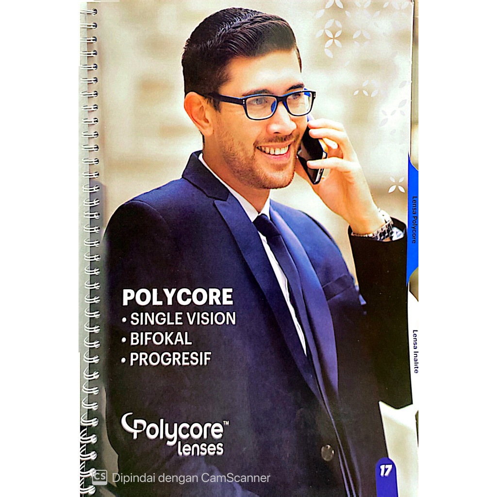 LENSA KACAMATA TIPIS ANTI BLUERAY POLYCORE  1.67 U-Blue ORIGINAL | FSV 1.67 U-Blue | SUP