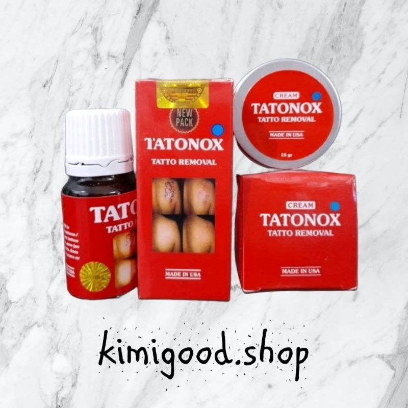 PAKET HEMAT - TATONOX CAIR PENGHILANG TATO & TATONOX CREAM PENGHILANG BEKAS LUKA TATO