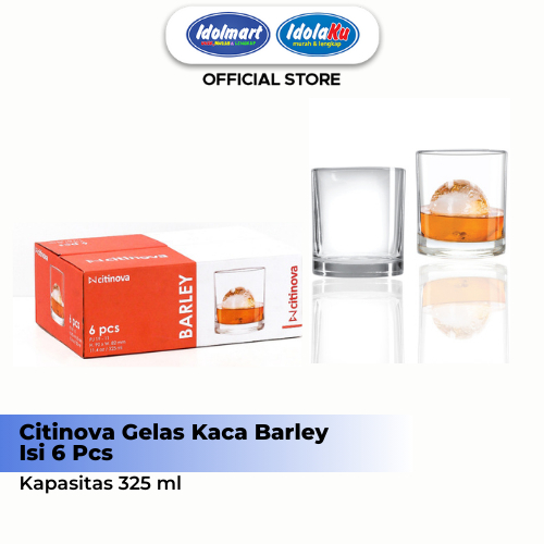 IDOLMART Citinova Gelas Barley isi 6PCS / Gelas set isi 6 / gelas kado/ gelas kaca