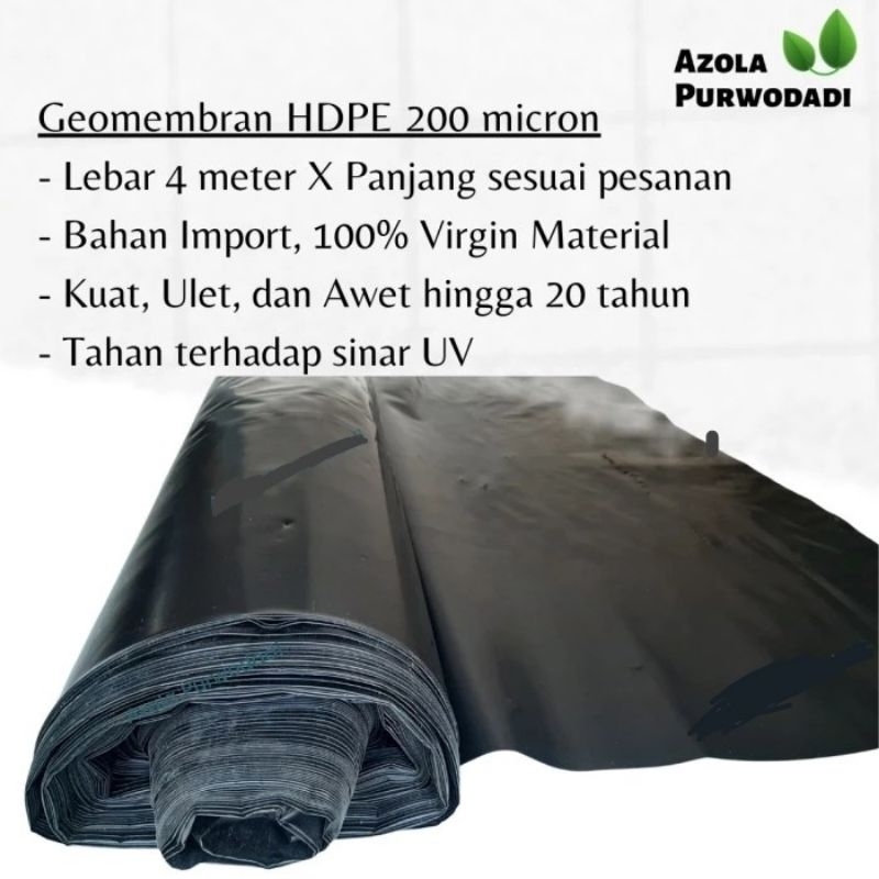 plastik geomembran 250 micron HDPE bekas layak pakai