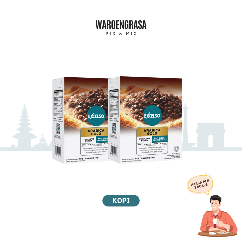 

Excelso Kopi Single Serving - Arabica Gold - per 2 Kotak