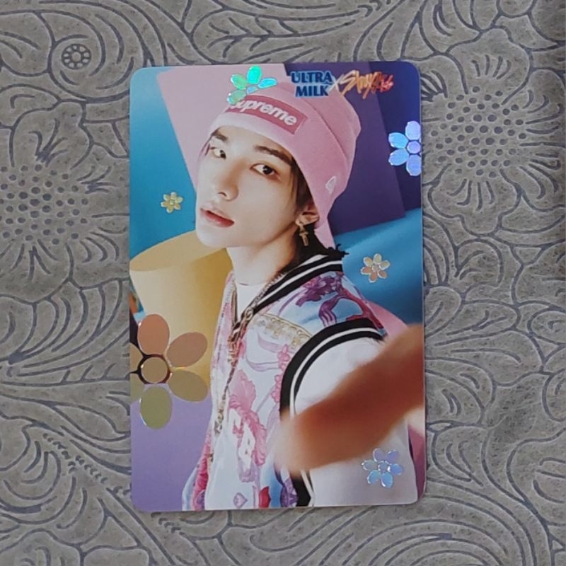 Official Photocard Hyunjin Stray Kids X Ultra Milk PC skz um element hologram ornament