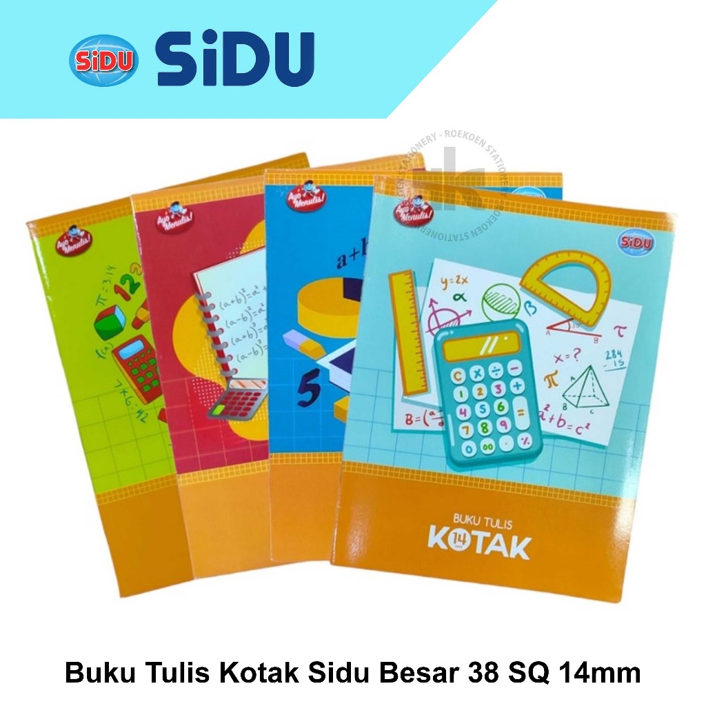 

Sidu Buku Tulis 38 Kotak - Kecil (5mm) Matematika (EB 38 STM N)