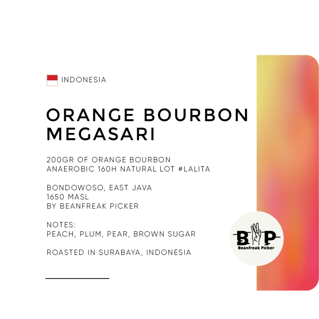 

Filter Roasted Beans Orange Bourbon Megasari 200gr - Biji Kopi Arabika