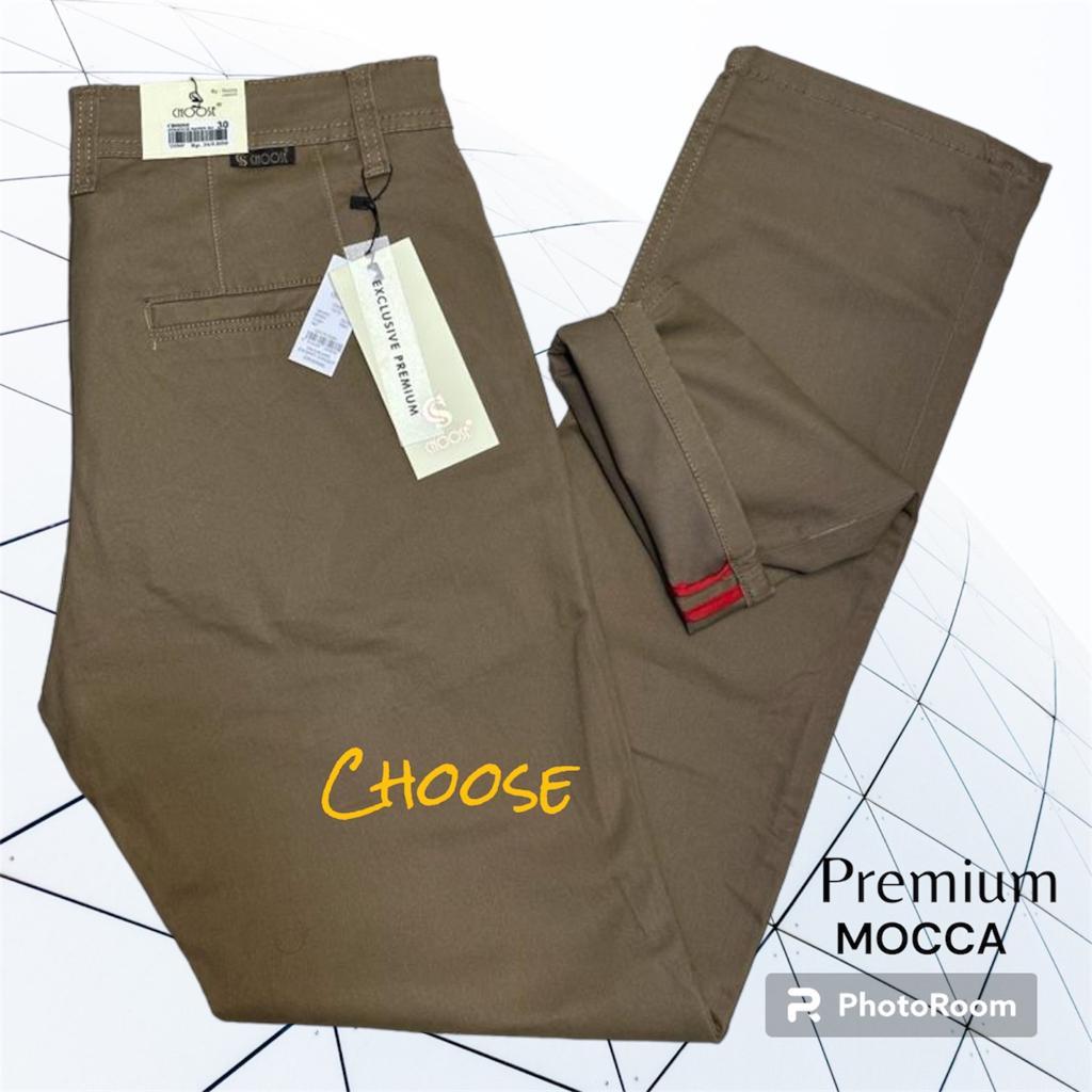 Celana Panjang chino Pria CHOOSE Original Premium bahan tuwil tebal / Chino pria terlaris CHOOSE Pre