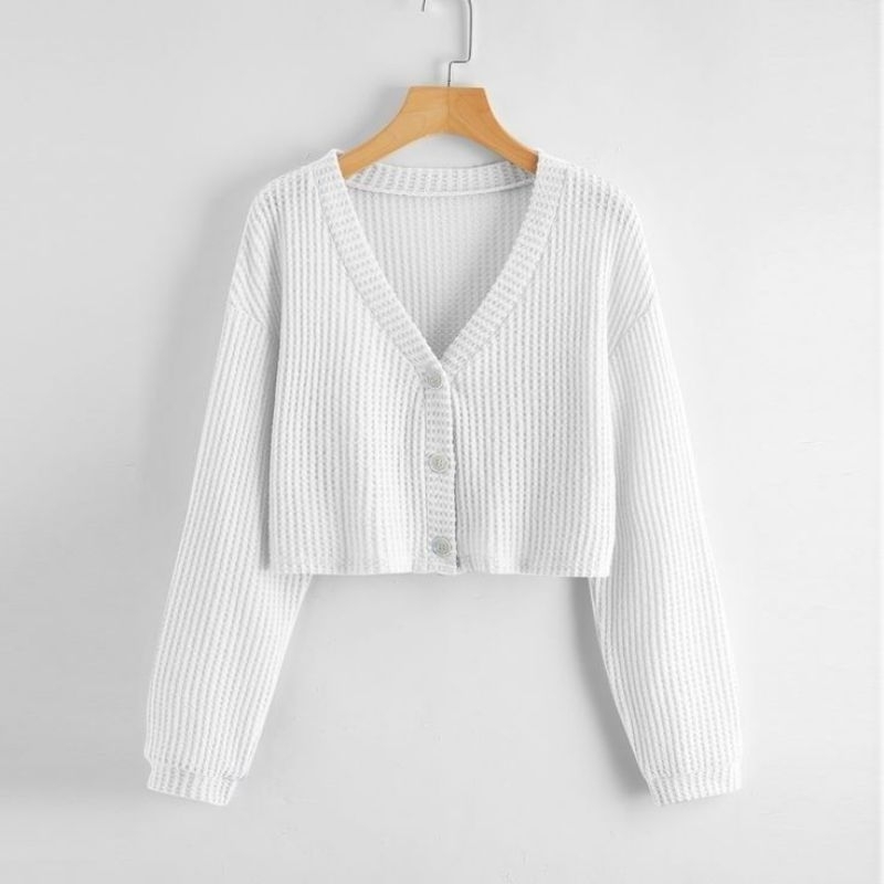 Shein Waffle Knit Cardigan / Outer Rajut