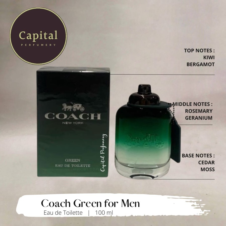 parfum original coach green for men edt 100 ml