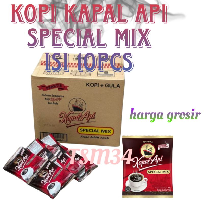 

kopi kapal api SPECIAL mix isi 10sachet 23g harga grosir