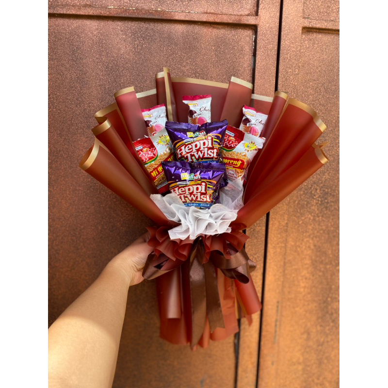 

snack buket gembul 25k isi 6pcs snack (snack bouquet murah)