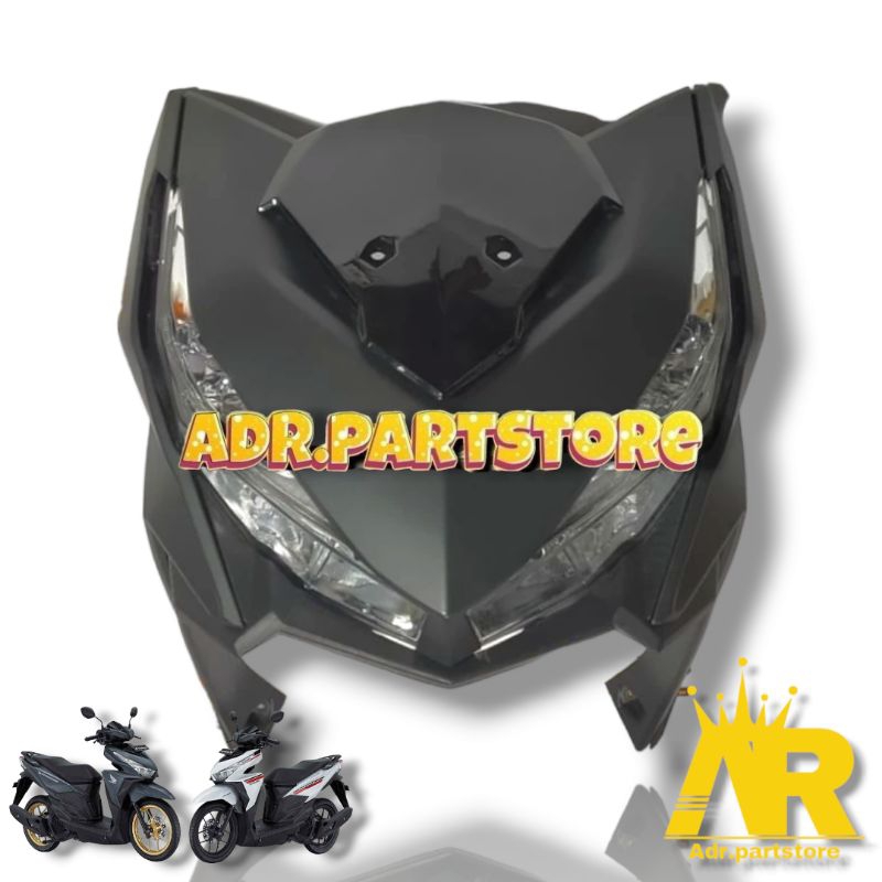 COVER FULL BAGIAN DEPAN TAMENG SAYAP + LAMPU VARIO 125 150 WARNA ABU-ABU TAHUN 2014-2017