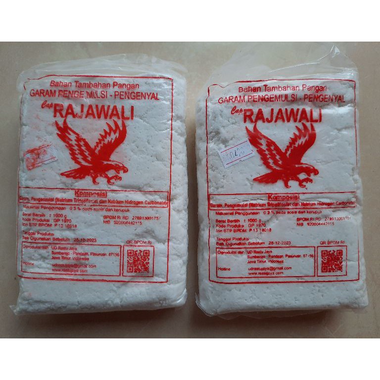 

Cuci gudang Pengembang Buat Krupuk Cap Rajawali Putih Garam Bleng Rajawali BPOM Berat 1gr