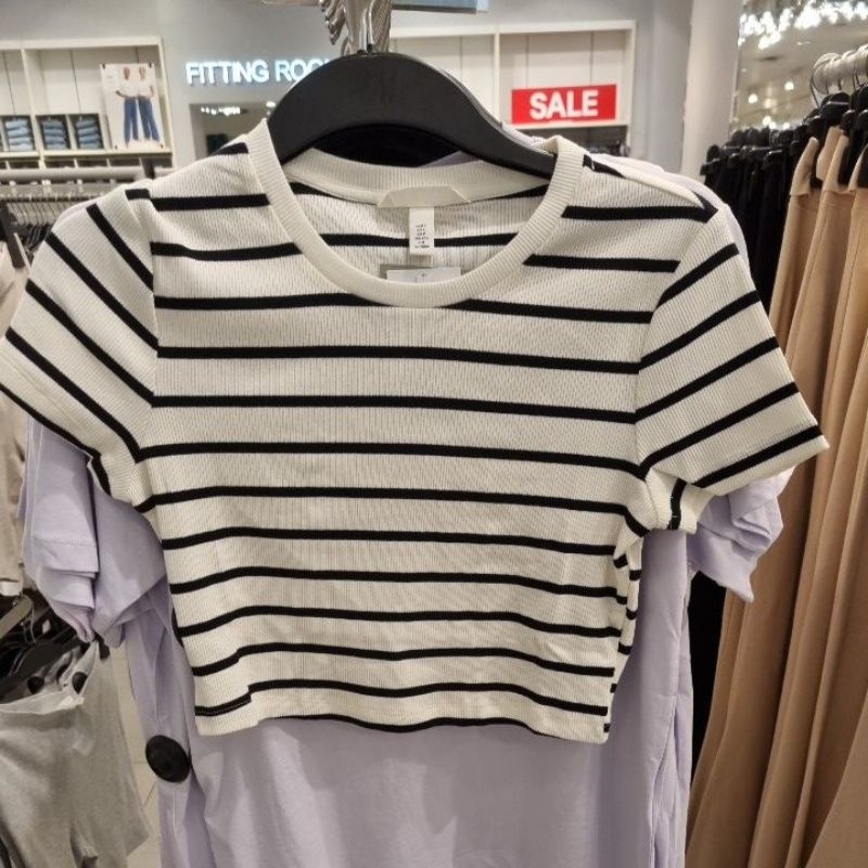 Kaos Crop tee request H&M JASTIP jasa titip hnm