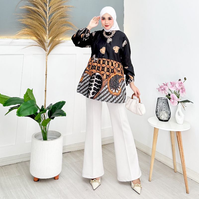 BLUSE BALON RESLETING DEPAN/BLUSE KANTOR /BLUSE TERBARU RANDOM