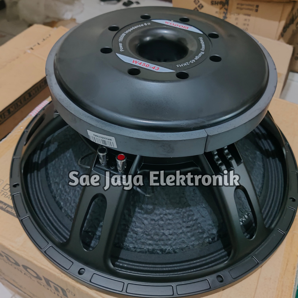 Speaker Komponen Wisdom W450-43 / W 450 43 / W45043 - 18 inch