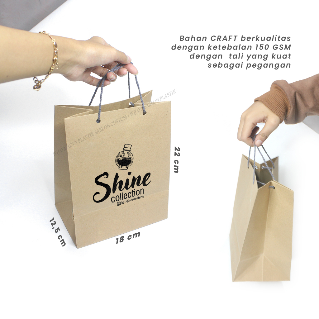 

Paper Bag Kraft Coklat Custom Sablon Polos Murah Tas Kado Souvenir payung Kertas Ulang Tahun Hajatan Tali Kertas R5 22x18x12,5