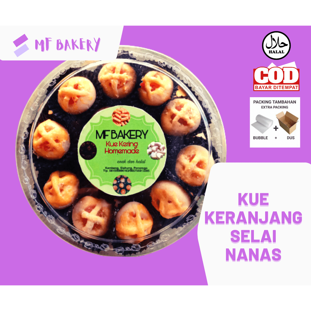 

Nastar Keranjang Selai Nanas Enak Lembut Toples 500 gr