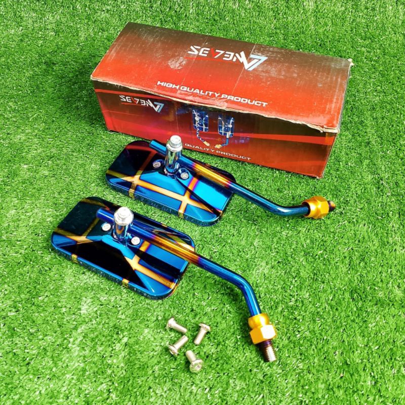 Spion Kotak Classic Spion Blue X Full Cnc Ride It Universal Semua Motor