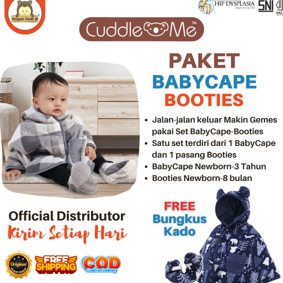 Pusat Importir  Bisa Request Kado Set Jaket Bayi Baby cape Cuddle Me Set Booties jaket bayi bolak ba