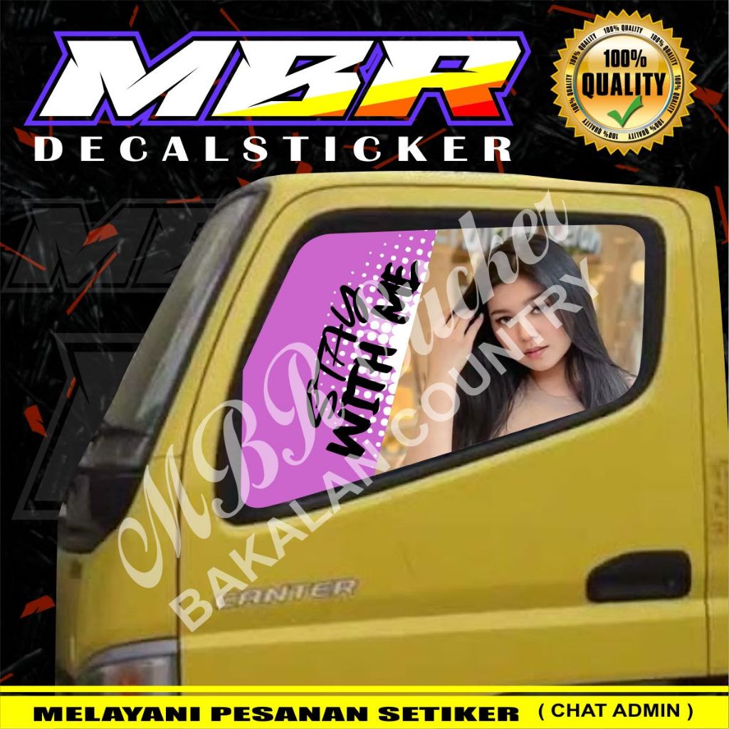 STIKER KACA TRUK CANTER,STIKER KACA TRUK GAMBAR,STIKER ONEWAY TRUK