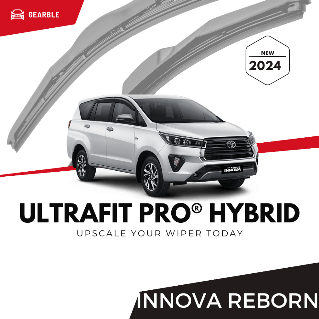 Premium Wiper Model Hybrid Mobil Innova Reborn Wifer Karet Kaca Depan Innova Car Windshield Blade 2P