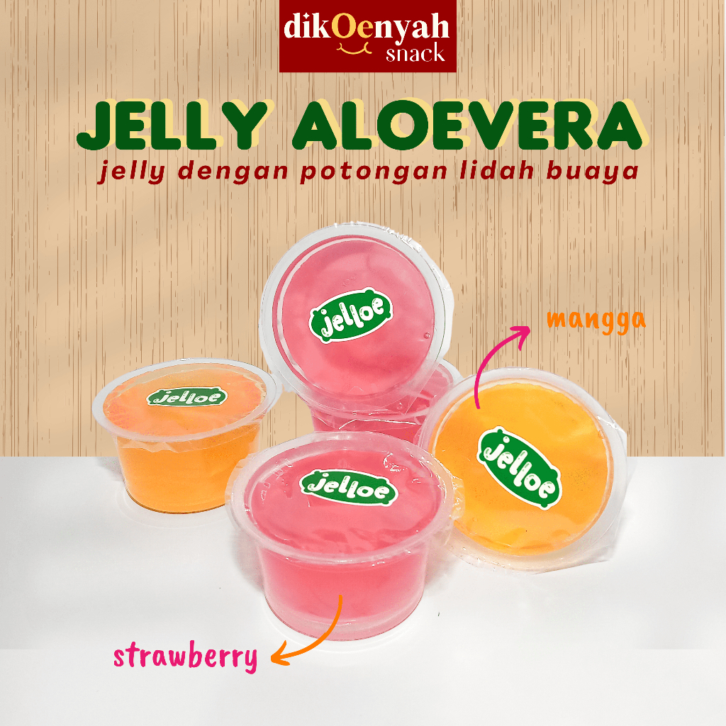 

JELLOE JELLY ALOEVERA TELANG LEMON, MANGGA, STRAWBERRY
