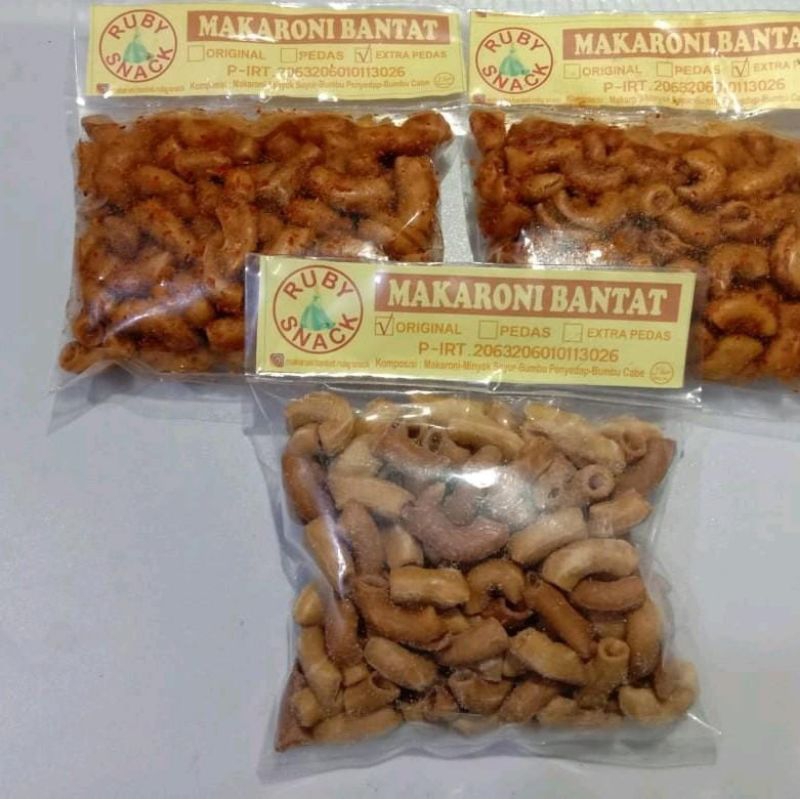 

Makaroni Bantet Tasikmalaya Super Enak Kriuk kemasan 70gr