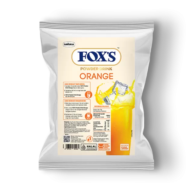 

Powder Drink FOX’S Orange Bubuk Minuman 500gr